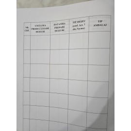 REGISTRU/CAIET GESTIUNE DESEURI format A4